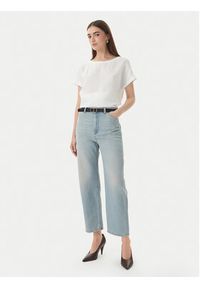 Marella T-Shirt Geyser 2615111132 Biały Regular Fit. Kolor: biały. Materiał: len #3