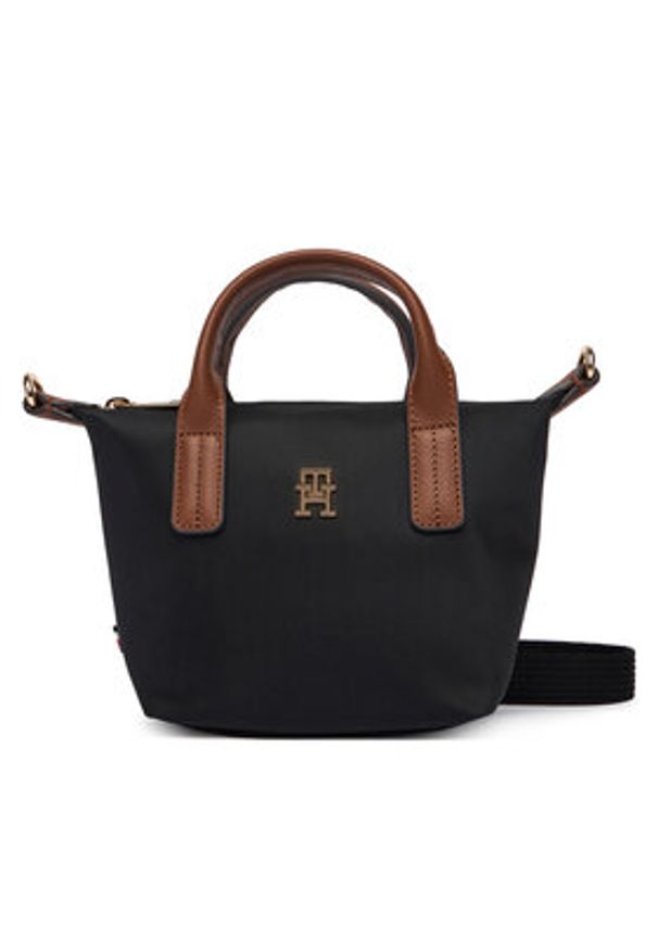 TOMMY HILFIGER - Tommy Hilfiger Torebka Popette Micro Tote AW0AW18368 Czarny. Kolor: czarny
