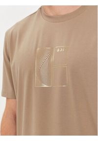 BOSS - Boss T-Shirt 50513172 Beżowy Regular Fit. Kolor: beżowy. Materiał: bawełna