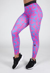GORILLA WEAR - Colby Leginsy - Niebieski/Różowy. Kolor: różowy, niebieski, wielokolorowy. Sport: fitness