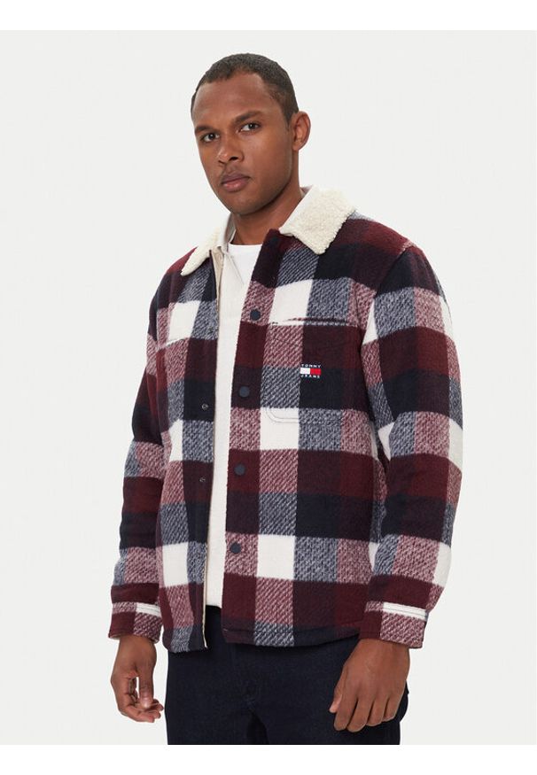 Tommy Jeans Kurtka przejściowa Check Teddy DM0DM22010 Kolorowy Regular Fit. Materiał: syntetyk. Wzór: kolorowy