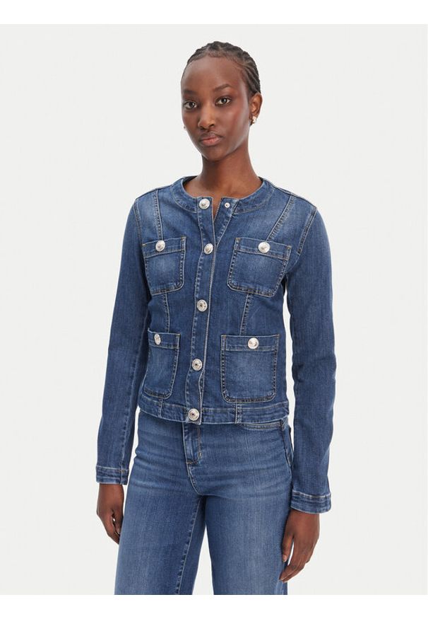 Liu Jo Kurtka jeansowa UA6260 D0275 Niebieski Regular Fit. Kolor: niebieski. Materiał: bawełna