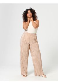 Sinsay - Spodnie plisowane - złoty. Kolor: złoty #1