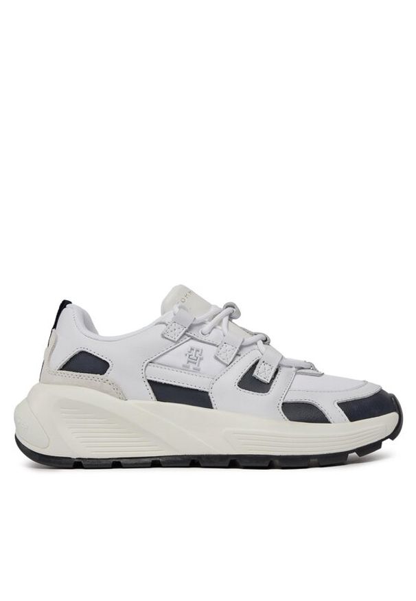 TOMMY HILFIGER - Tommy Hilfiger Sneakersy Th Premium Runner Mix FW0FW07651 Biały. Kolor: biały