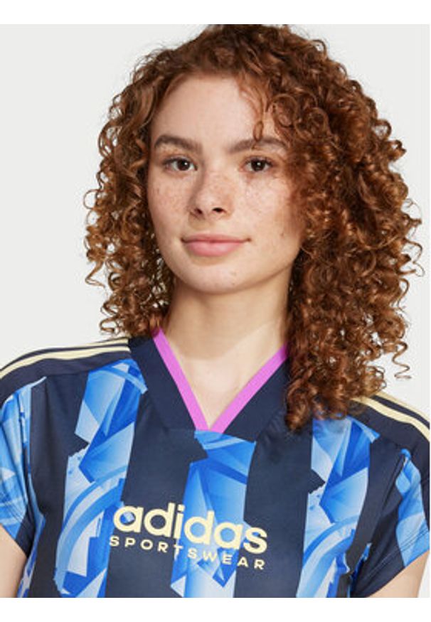 Adidas - adidas T-Shirt Tiro Cut 3-Stripes IX3728 Niebieski Slim Fit. Kolor: niebieski. Materiał: syntetyk