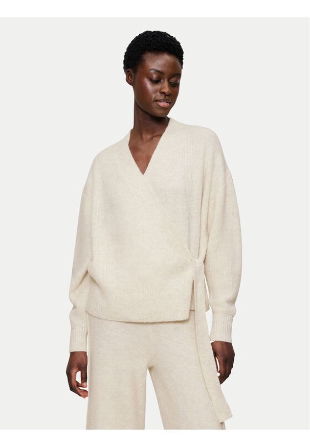 Triumph Kardigan Amourette Cozy 10225069 Écru Relaxed Fit. Materiał: syntetyk