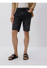 Reserved - Jeansowe szorty slim fit - szary. Kolor: szary. Materiał: jeans
