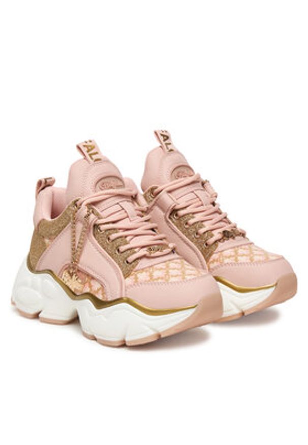 Buffalo Sneakersy Binary Glam 1636582 Różowy. Kolor: różowy. Materiał: skóra