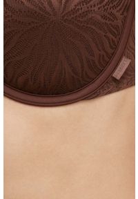 Calvin Klein Underwear biustonosz kolor brązowy. Kolor: brązowy. Materiał: poliamid. Rodzaj stanika: biustonosz z fiszbinami #4
