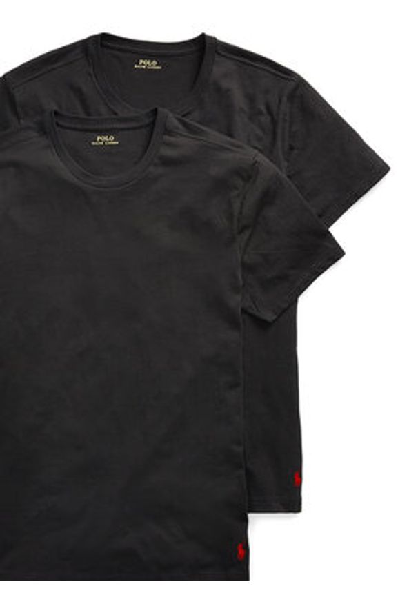 Polo Ralph Lauren Komplet 2 t-shirtów Core Replen 714835960001 Czarny Slim Fit. Typ kołnierza: polo. Kolor: czarny. Materiał: bawełna