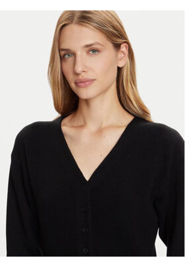 Vero Moda Kardigan Saba 10334777 Czarny Regular Fit. Kolor: czarny. Materiał: wiskoza