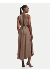 Marella Sukienka letnia Alcool 2613221015 Beżowy Regular Fit. Kolor: beżowy. Materiał: acetat. Sezon: lato #4