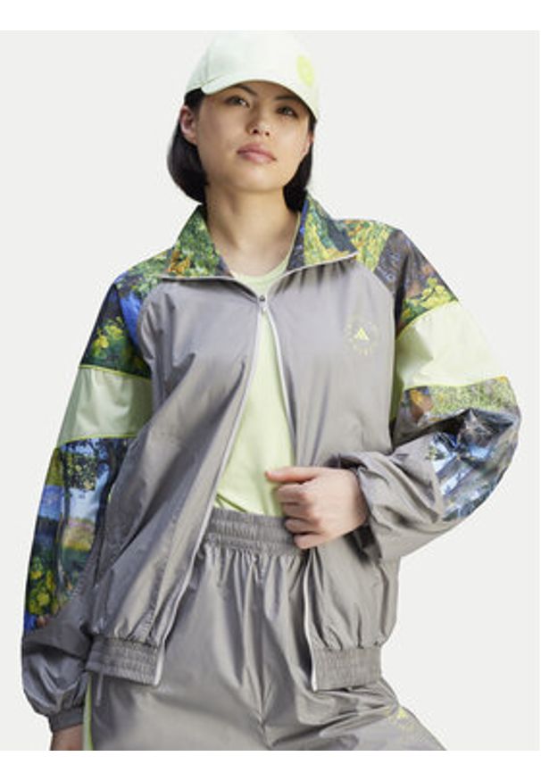 Adidas by Stella McCartney - adidas by Stella McCartney Bluza Earth Collage JG5793 Szary Loose Fit. Kolor: szary. Materiał: syntetyk