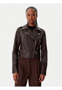 Morgan Kurtka z imitacji skóry 202-GRAMMO.N Brązowy Regular Fit. Kolor: brązowy. Materiał: skóra #1