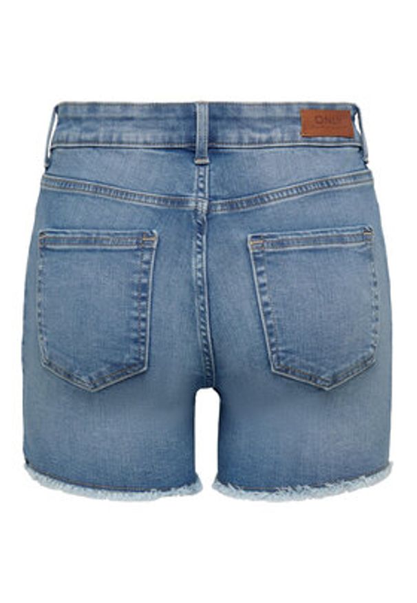 only - ONLY Szorty jeansowe 15196303 Niebieski Regular Fit. Kolor: niebieski. Materiał: bawełna, jeans
