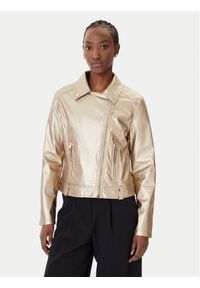 Rinascimento Kurtka z imitacji skóry CFC0124665003 Złoty Regular Fit. Kolor: złoty. Materiał: skóra #1