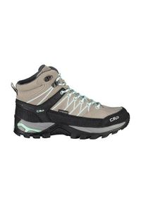CMP - Rigel Mid Wmn Trekking Shoe Wp. Wysokość cholewki: za kostkę. Zapięcie: sznurówki. Kolor: beżowy. Materiał: materiał, skóra, syntetyk. Szerokość cholewki: normalna. Sport: turystyka piesza