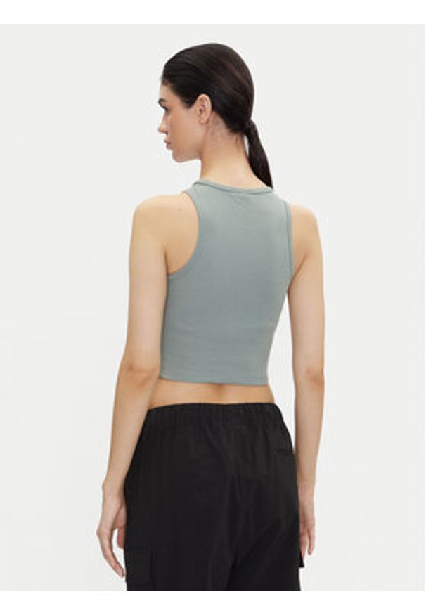 Adidas - adidas Top Essentials JC9005 Zielony Slim Fit. Kolor: zielony. Materiał: bawełna, wiskoza