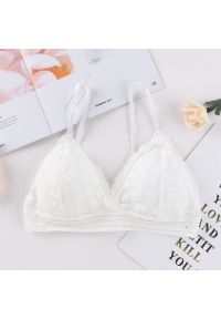 Intica - Braletka trójkątna minimalistyczna na co dzień i na eleganckie okazje Seiran. Kolor: biały. Materiał: materiał