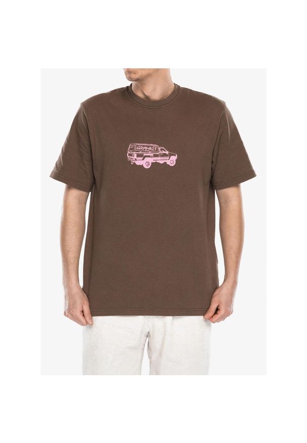 Koszulka bawełniana Gramicci Truck Tee. Kolor: brązowy. Materiał: bawełna