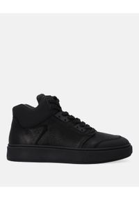 Venezia - CZARNE SNEAKERSY MĘSKIE Z NUBUKU D13B1T26-5 BLACK. Kolor: czarny. Materiał: nubuk #1