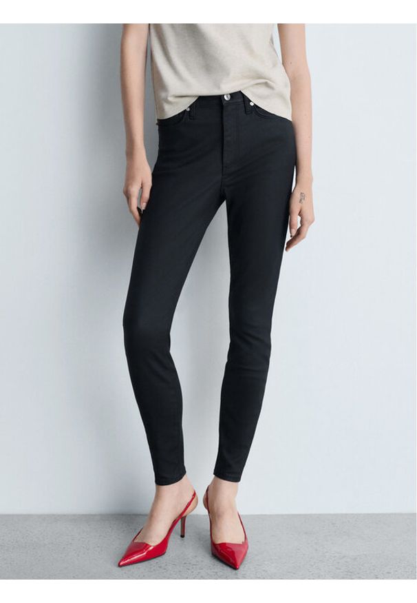 mango - Mango Jeansy Anne 77044009 Czarny Skinny Fit. Kolor: czarny