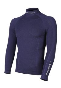 Bluza turystyczna męska Brubeck Wool Merino LS11920. Kolor: niebieski
