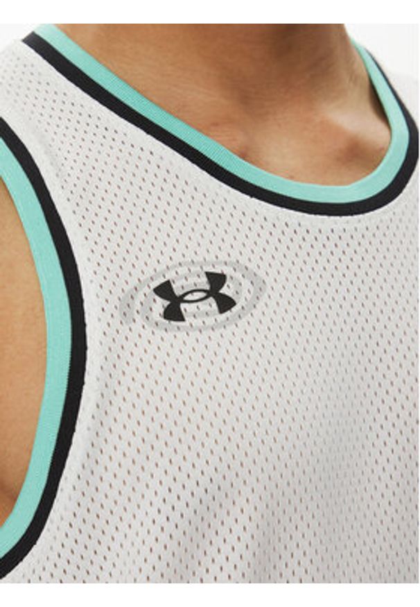 Under Armour Tank top Zone Pro 6000370 Biały Loose Fit. Kolor: biały. Materiał: syntetyk