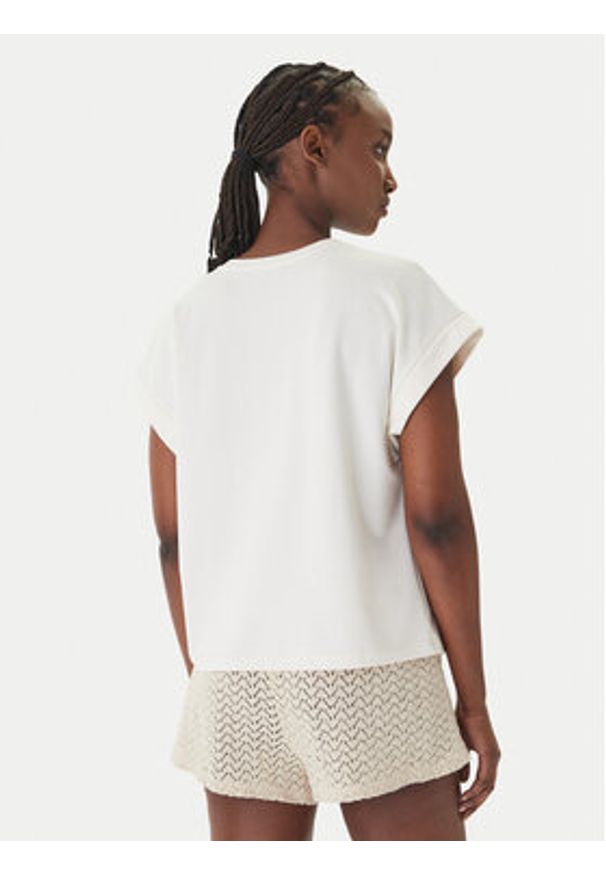 Emporio Armani T-Shirt EW000616 AF20243 U1131 Biały Regular Fit. Kolor: biały. Materiał: wiskoza
