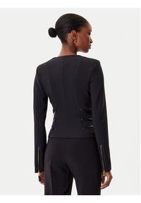 Elisabetta Franchi Marynarka GI-173-56E2-V680 Czarny Regular Fit. Kolor: czarny. Materiał: syntetyk #4