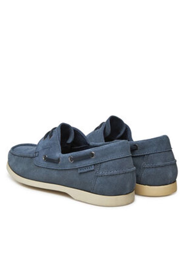 Manebi Mokasyny K 1.4 KM Granatowy. Kolor: niebieski. Materiał: skóra, zamsz