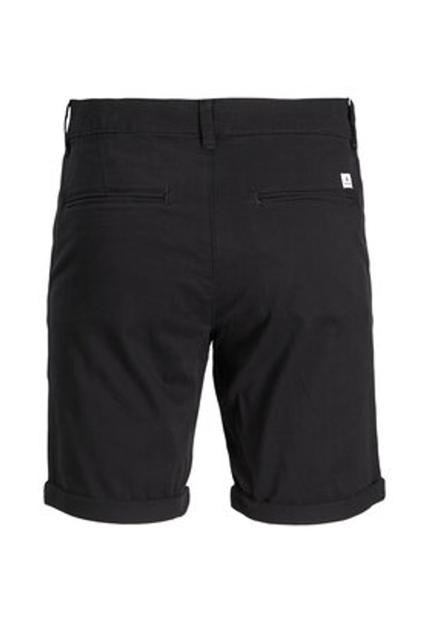 Jack & Jones - Jack&Jones Szorty materiałowe Dave 12182549 Czarny Regular Fit. Kolor: czarny. Materiał: bawełna