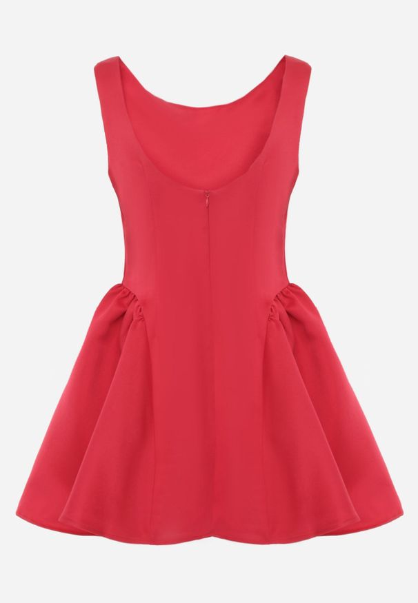 Born2be - Czerwona Elegancka Sukienka o Rozkloszowanym Kroju Bez Rękawów Eupene. Okazja: na co dzień. Kolor: czerwony. Długość rękawa: bez rękawów. Typ sukienki: proste, rozkloszowane. Styl: elegancki