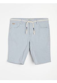 Sinsay - Bawełniane szorty jeansowe - błękitny. Kolor: niebieski. Materiał: bawełna, jeans #1