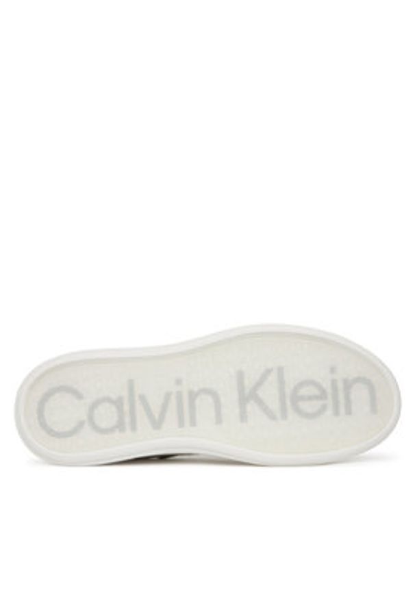 Calvin Klein Sneakersy Chunky Low Top Lace Up Mono HM0HM01970 Biały. Kolor: biały. Materiał: skóra