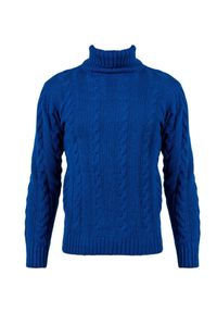 Xagon Man Sweter | A22081 K1 068G | Mężczyzna | Niebieski. Okazja: na co dzień. Typ kołnierza: golf. Kolor: niebieski. Materiał: poliamid, wełna, akryl. Styl: casual