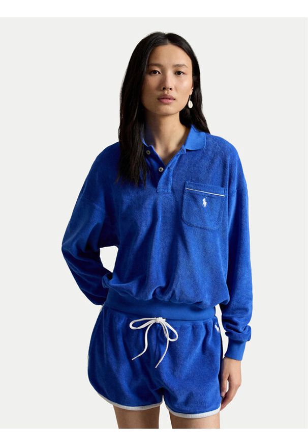 Polo Ralph Lauren Bluza 211A12737001 Niebieski Relaxed Fit. Typ kołnierza: polo. Kolor: niebieski. Materiał: bawełna