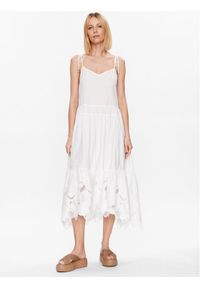 BOSS - Boss Sukienka letnia 50487508 Biały Regular Fit. Kolor: biały. Materiał: bawełna. Sezon: lato