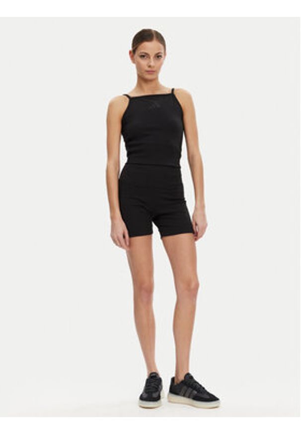 Adidas - adidas Kolarki ALL SZN Rib JJ1231 Czarny Slim Fit. Kolor: czarny. Materiał: bawełna