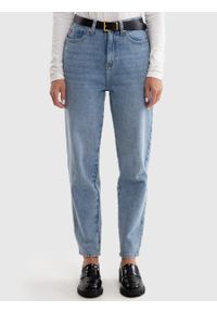 Big-Star - Jeansy damskie mom jeans z linii Authentic niebieske Silla 120. Okazja: na co dzień. Kolor: niebieski. Styl: casual, klasyczny #1