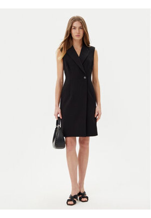 DKNY Sukienka koktajlowa DD5U1H66 Czarny Slim Fit. Kolor: czarny. Materiał: syntetyk. Styl: wizytowy