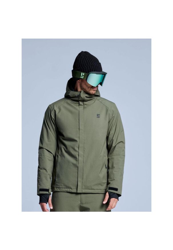 POEDERBAAS - Kurtka narciarska męska – Arctic 2L ocieplana – Oliwkowa zieleń. Kolor: zielony. Materiał: poliester. Sezon: zima. Sport: narciarstwo