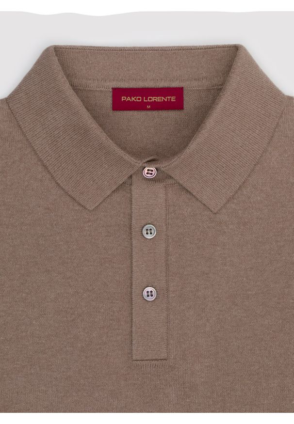 Pako Lorente - PAKO LORENTE - Sweter polo z kaszmirem. Okazja: na co dzień. Typ kołnierza: polo. Materiał: kaszmir. Sezon: jesień. Styl: casual