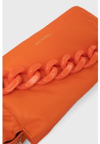 Patrizia Pepe torebka skórzana kolor pomarańczowy. Kolor: pomarańczowy. Materiał: skórzane. Rodzaj torebki: na ramię #5