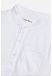 Mayoral - Longsleeve dziecięcy 92-134 cm. Okazja: na co dzień. Kolor: biały. Materiał: len, dzianina, bawełna. Wzór: gładki. Styl: casual #3