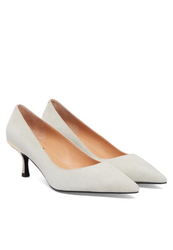 Love Moschino - LOVE MOSCHINO Czółenka JA10326G1OJA0110 Szary. Kolor: szary. Materiał: zamsz, skóra