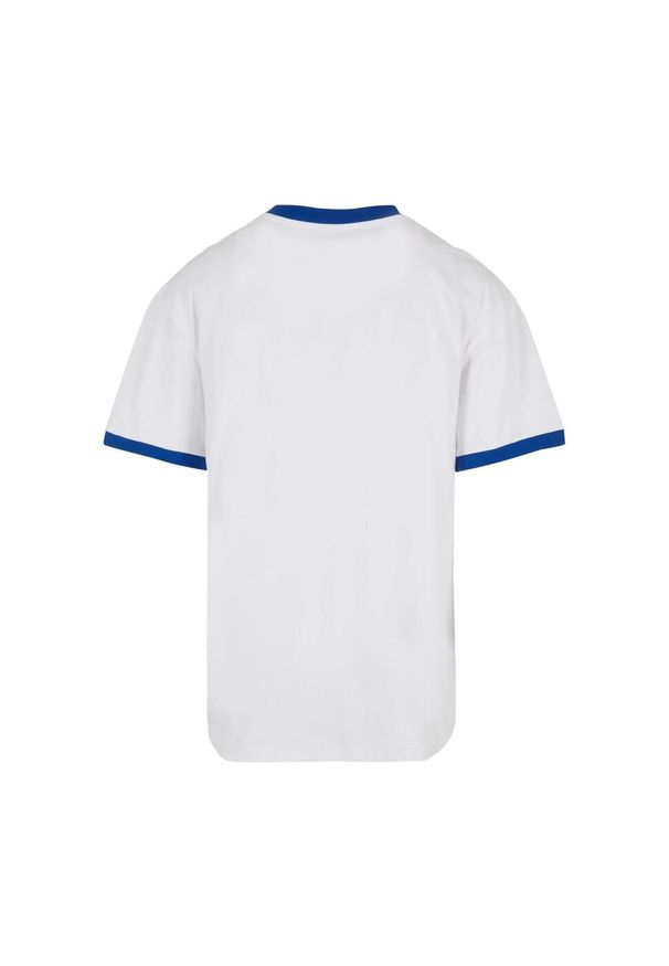 Urban Classics - Męska Koszulka Ringer Oversized T-shirt. Kolor: biały, wielokolorowy, niebieski