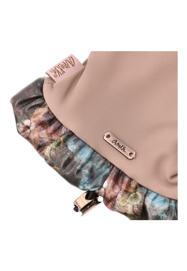 Różowe Zimowe Damskie Rękawiczki Anekke. Kolor: różowy. Materiał: materiał. Wzór: aplikacja. Sezon: zima. Styl: elegancki, casual