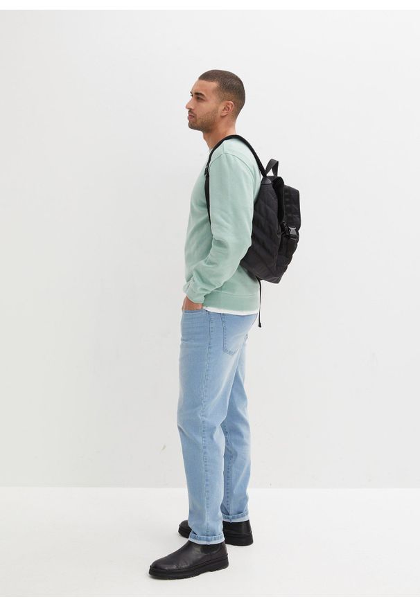 bonprix - Bluza dresowa. Kolor: zielony. Materiał: dzianina, dresówka. Styl: sportowy