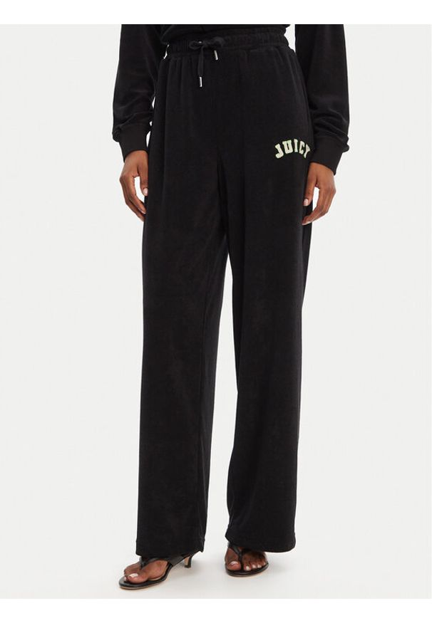 Juicy Couture Spodnie dresowe Regan JCWBJ125335 Czarny Wide Leg. Kolor: czarny. Materiał: bawełna